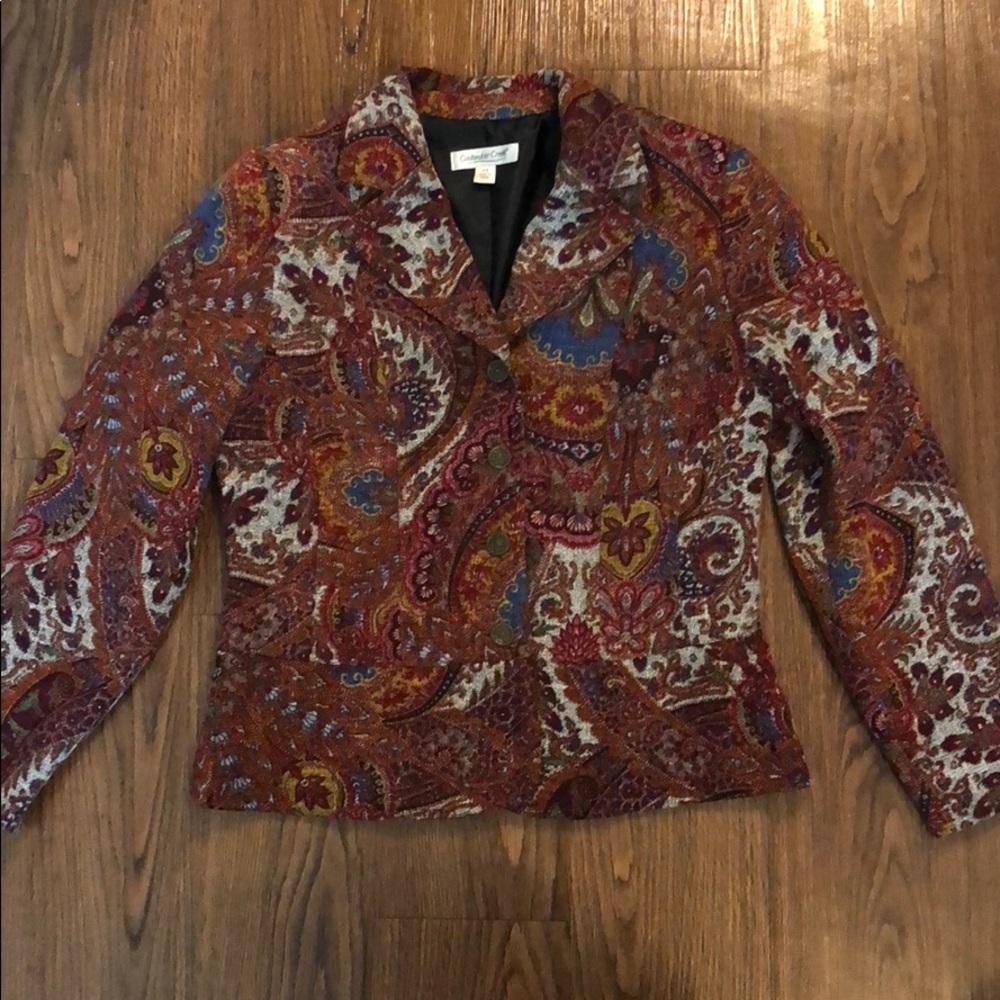 Coldwater Creek petite paisley jacket
